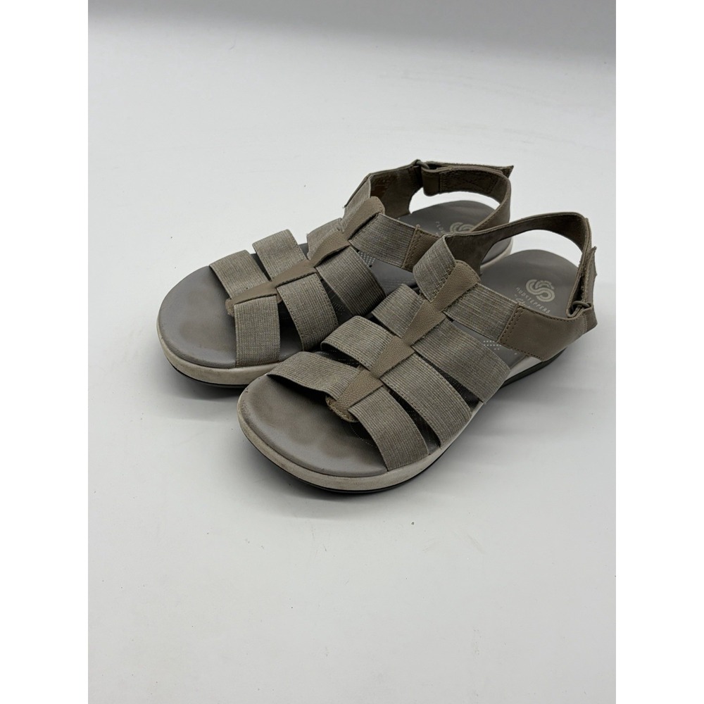 Clarks Cushion Soft Sandals Womens 8 M  Comfort Walking Adjustable Strappy